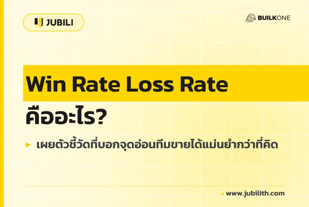 ภาพบทความ ที่อธิบายว่า Win Rate Loss Rate คืออะไร? ทำไมทีมขายต้องรู้จักไว้