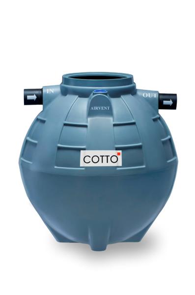 ถังบำบัดน้ำเสียแบบรวมส่วนเกรอะและส่วนกรองชนิดไม่เติมอากาศ COTTO ขนาด 1,000 ลิตร